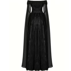 Longue Robe 'Celestia' Noire 20 Longue Robe 'Celestia' Noire -Magasin De Mode longue robe celestia noire 6
