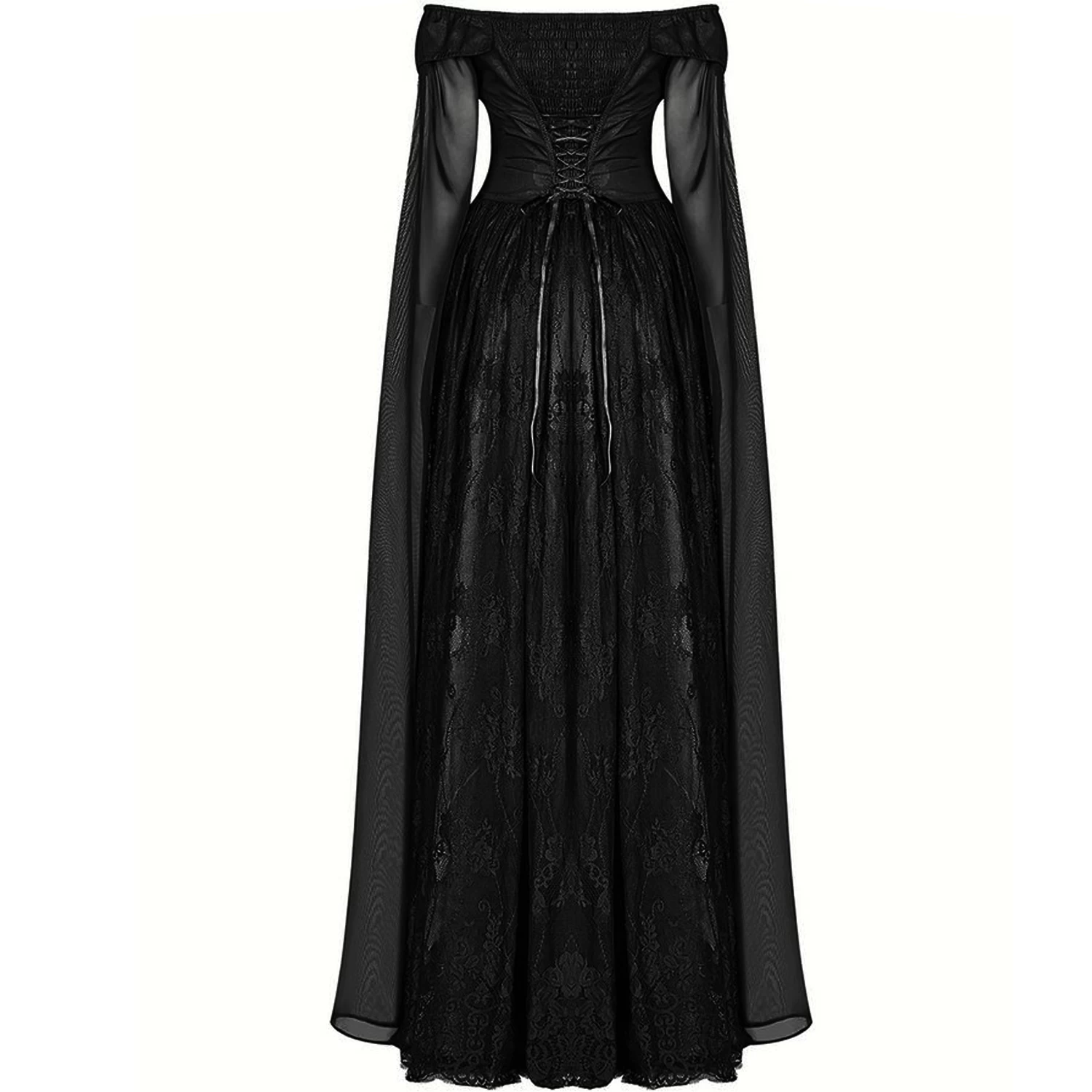 Longue Robe 'Celestia' Noire 9 Longue Robe 'Celestia' Noire â Image 7