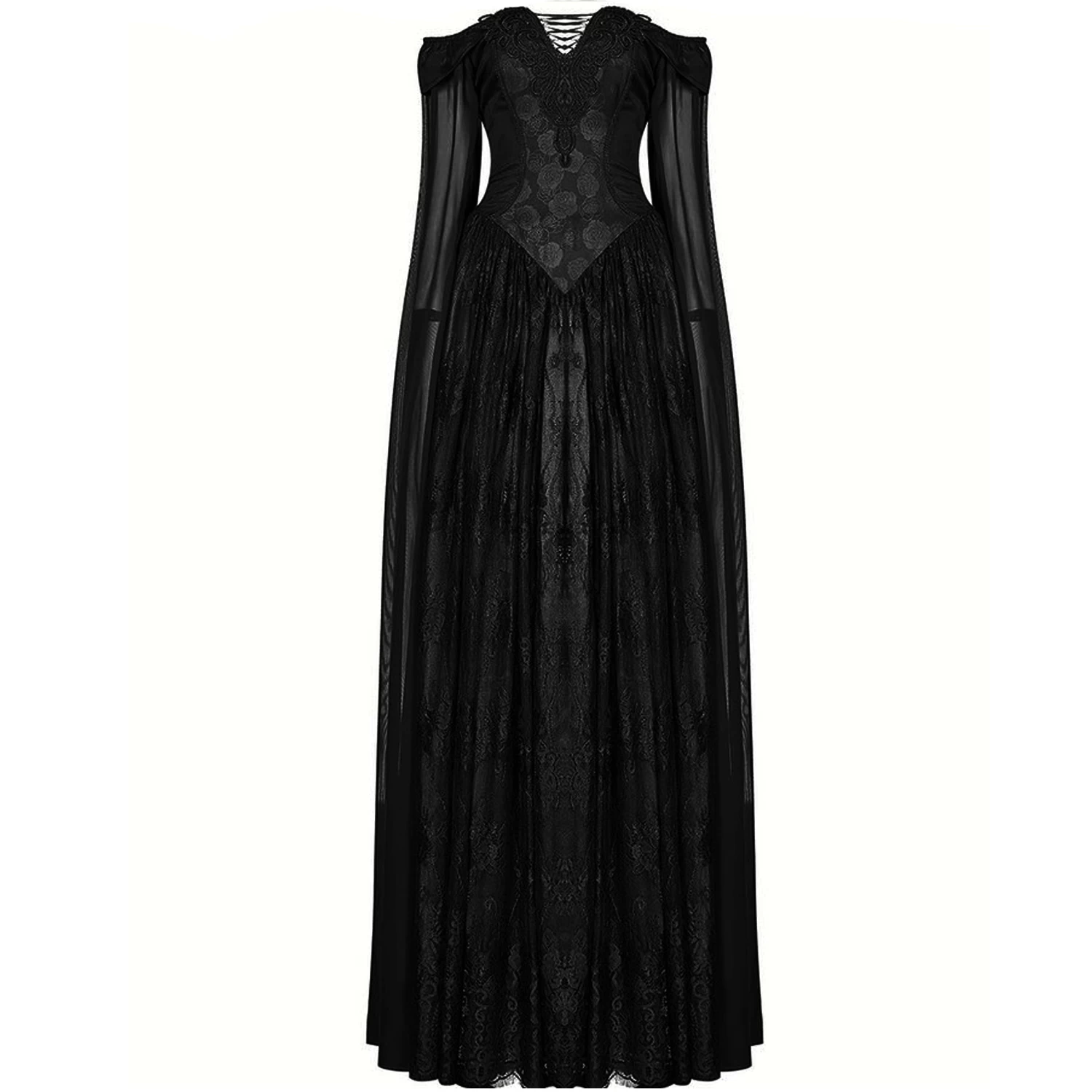 Longue Robe 'Celestia' Noire 3 Longue Robe 'Celestia' Noire
