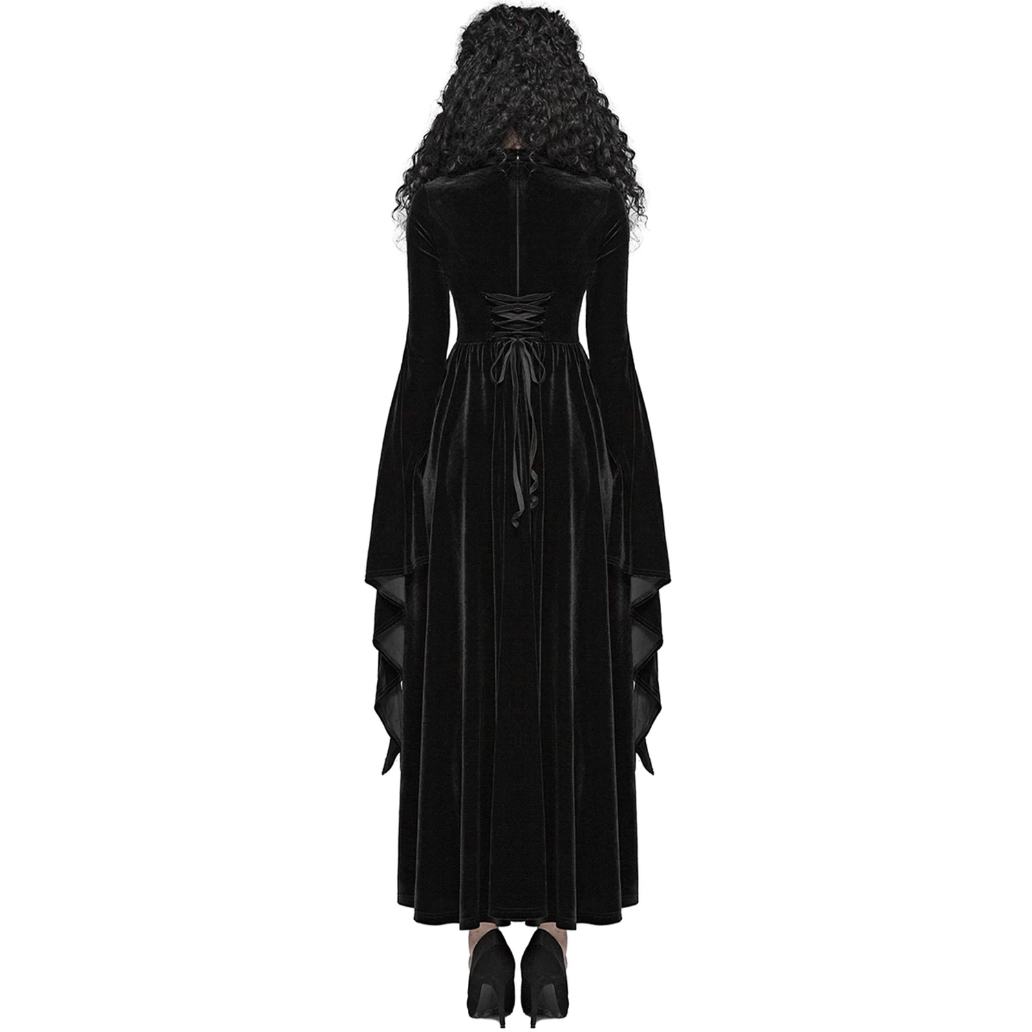 Longue Robe Gothique 'Princessa' Noire 5 Longue Robe Gothique 'Princessa' Noire â Image 3