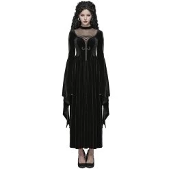Longue Robe Gothique 'Princessa' Noire 20 Longue Robe Gothique 'Princessa' Noire -Magasin De Mode longue robe gothique princessa noire 5