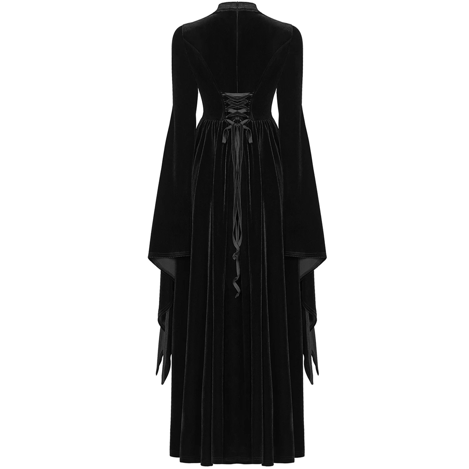 Longue Robe Gothique 'Princessa' Noire 10 Longue Robe Gothique 'Princessa' Noire â Image 8