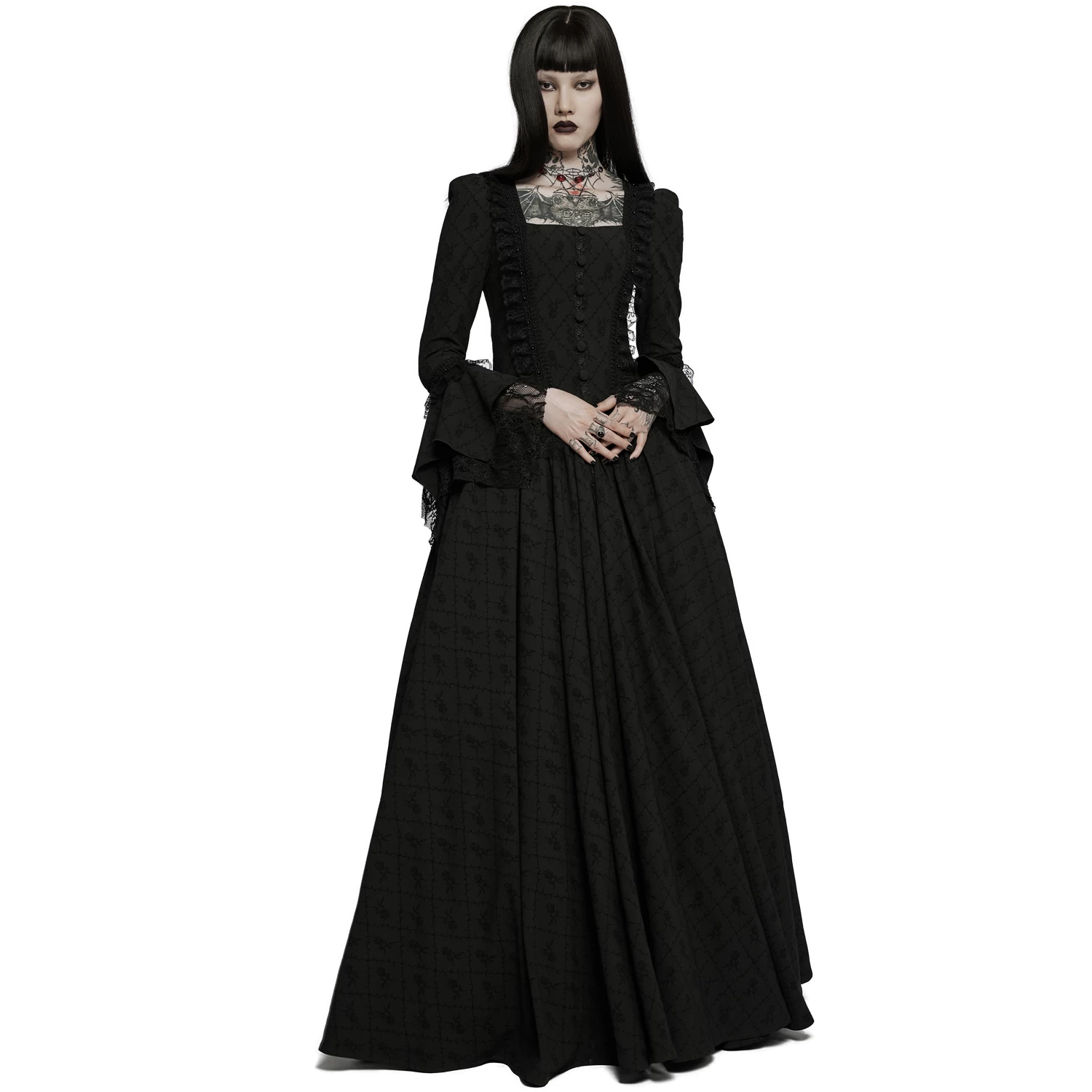 Longue Robe 'Metzli' Noire 4 Longue Robe 'Metzli' Noire – Image 2