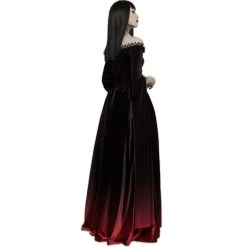 Longue Robe 'Orphelia' Noire Et Rouge -Magasin De Mode longue robe orphelia noire et rouge 2