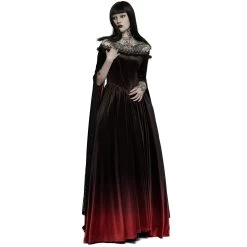 Longue Robe 'Orphelia' Noire Et Rouge -Magasin De Mode longue robe orphelia noire et rouge 3