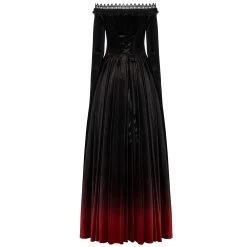 Longue Robe 'Orphelia' Noire Et Rouge -Magasin De Mode longue robe orphelia noire et rouge 7