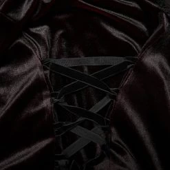 Longue Robe 'Orphelia' Noire Et Rouge -Magasin De Mode longue robe orphelia noire et rouge 9