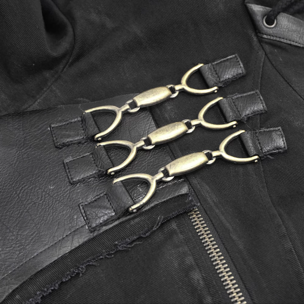 Longue Veste à Capuche 'Creed' Noire 16 Longue Veste à Capuche 'Creed' Noire – Image 14