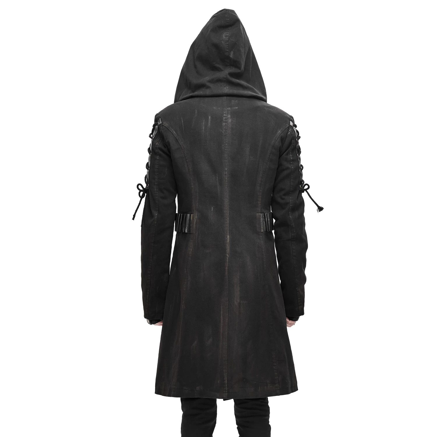 Longue Veste à Capuche 'Creed' Noire 5 Longue Veste à Capuche 'Creed' Noire – Image 3