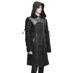 Longue Veste à Capuche 'Creed' Noire 20 Longue Veste à Capuche 'Creed' Noire -Magasin De Mode longue veste a capuche creed noire 3