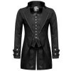 Longue Veste 'Black Cardinal' En Brocart Noir 2 Longue Veste 'Black Cardinal' En Brocart Noir -Magasin De Mode longue veste black cardinal en brocart noir