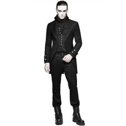Longue Veste 'Black Cardinal' En Brocart Noir 20 Longue Veste 'Black Cardinal' En Brocart Noir -Magasin De Mode longue veste black cardinal en brocart noir 5