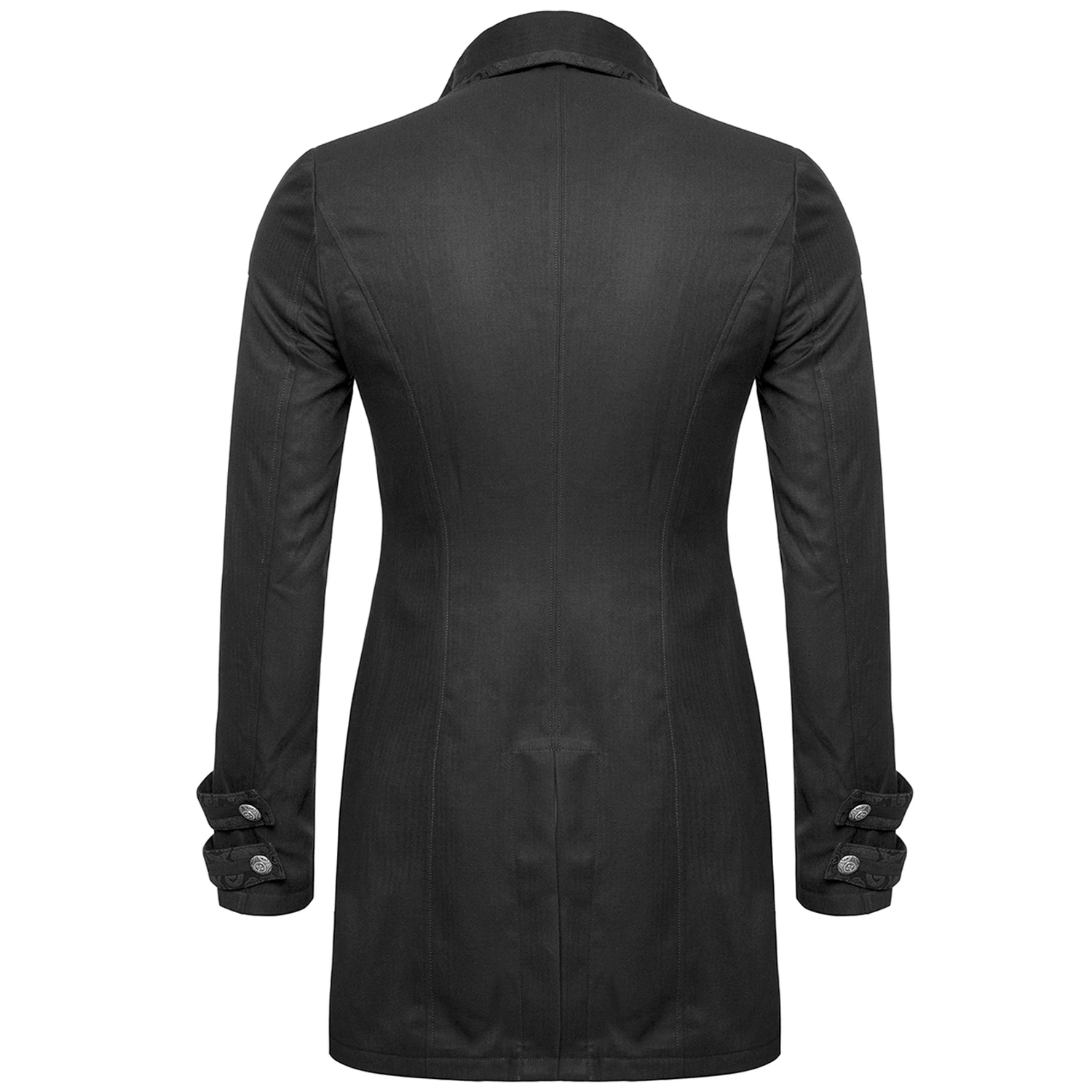 Longue Veste 'Black Cardinal' En Brocart Noir 10 Longue Veste 'Black Cardinal' En Brocart Noir – Image 8
