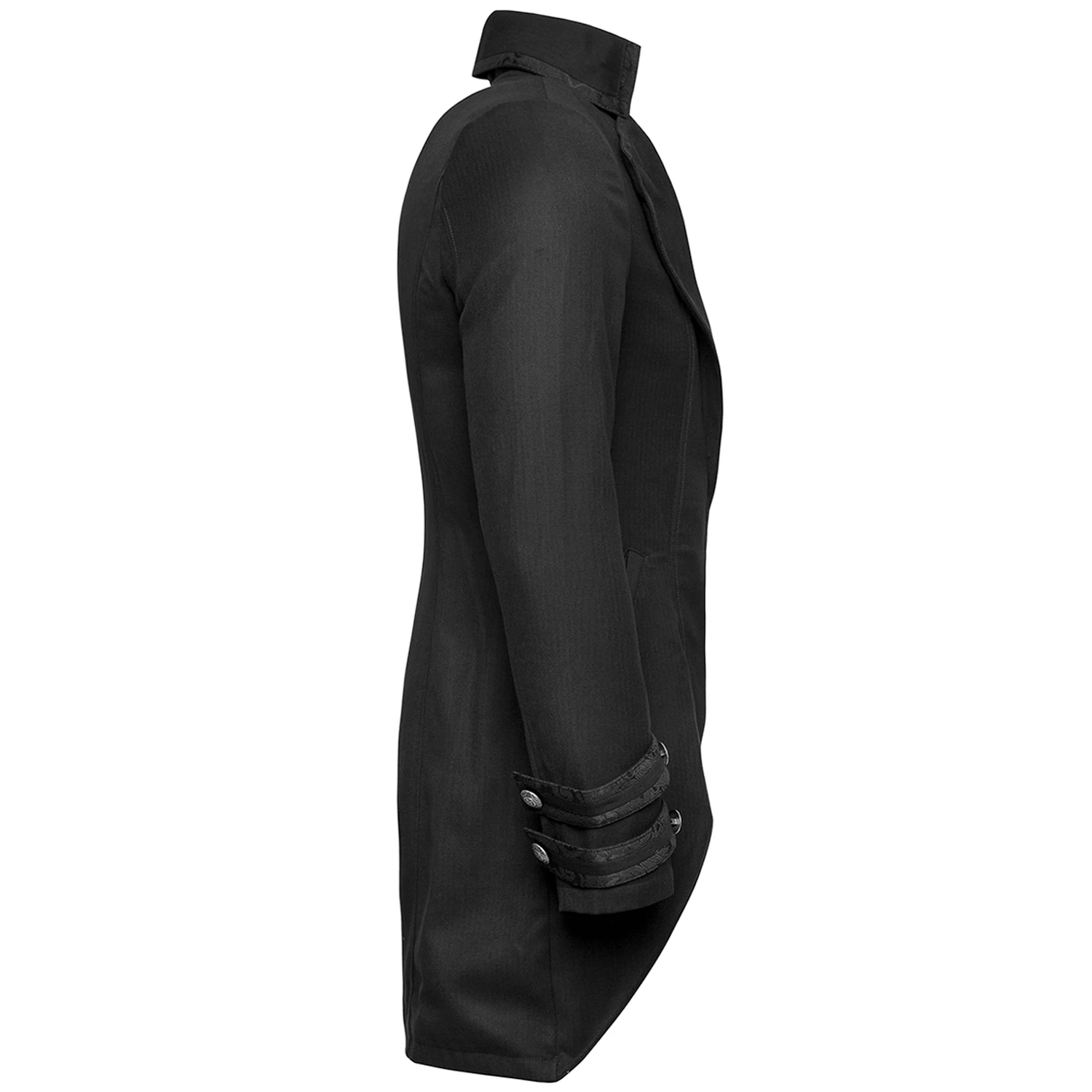 Longue Veste 'Black Cardinal' En Brocart Noir 11 Longue Veste 'Black Cardinal' En Brocart Noir – Image 9