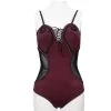 Maillot De Bain 'Hand-Cranked' Bordeaux Et Noir -Magasin De Mode maillot de bain hand cranked bordeaux et noir