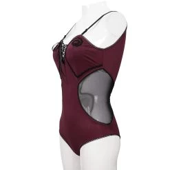 Maillot De Bain 'Hand-Cranked' Bordeaux Et Noir -Magasin De Mode maillot de bain hand cranked bordeaux et noir 13