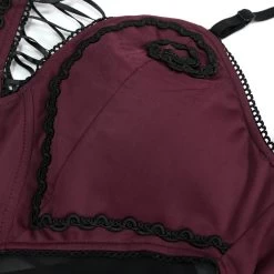 Maillot De Bain 'Hand-Cranked' Bordeaux Et Noir -Magasin De Mode maillot de bain hand cranked bordeaux et noir 15