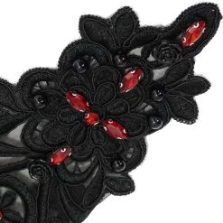 Manchettes Gothiques 'Flower Shaped' Noires 23 Manchettes Gothiques 'Flower Shaped' Noires -Magasin De Mode manchettes gothiques flower shaped noires 26