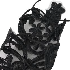 Manchettes Gothiques 'Flower Shaped' Noires 25 Manchettes Gothiques 'Flower Shaped' Noires -Magasin De Mode manchettes gothiques flower shaped noires 28