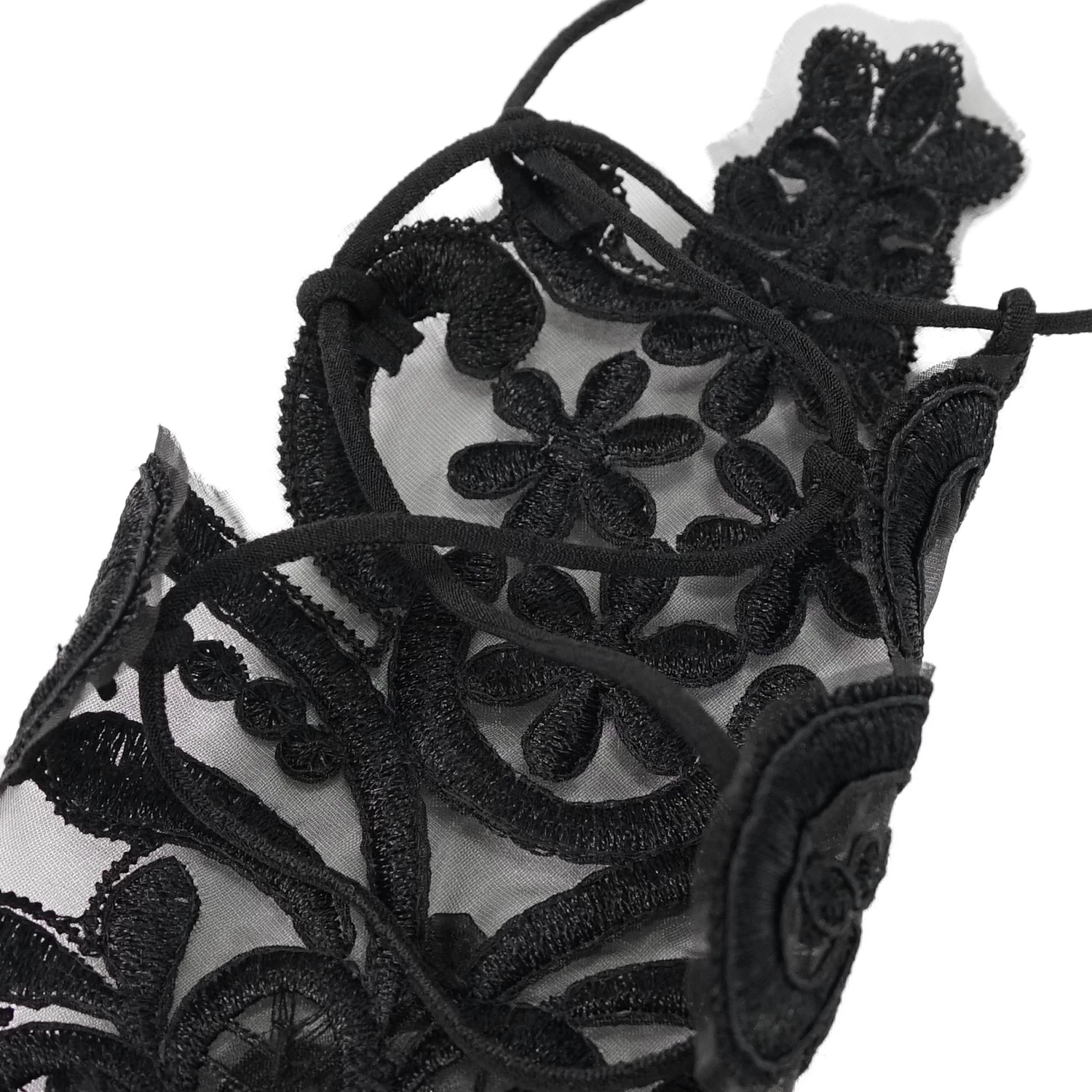Manchettes Gothiques 'Flower Shaped' Noires 14 Manchettes Gothiques 'Flower Shaped' Noires â Image 12