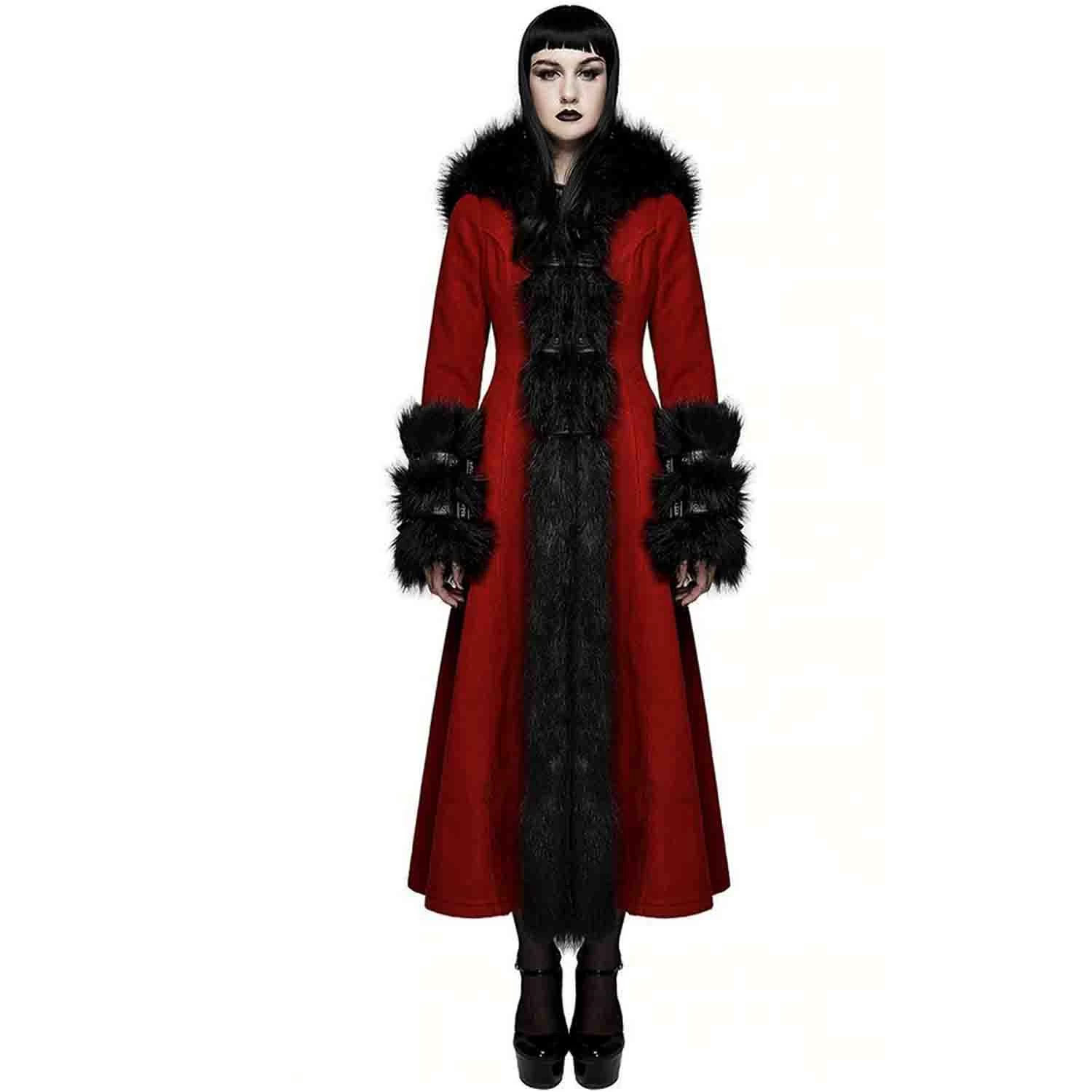 Manteau à Capuche 'Red Frozen' Rouge Et Noir 4 Manteau à Capuche 'Red Frozen' Rouge Et Noir – Image 2