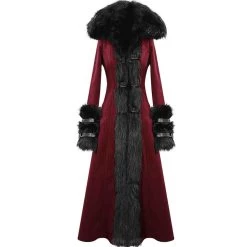 Manteau à Capuche 'Red Frozen' Rouge Et Noir