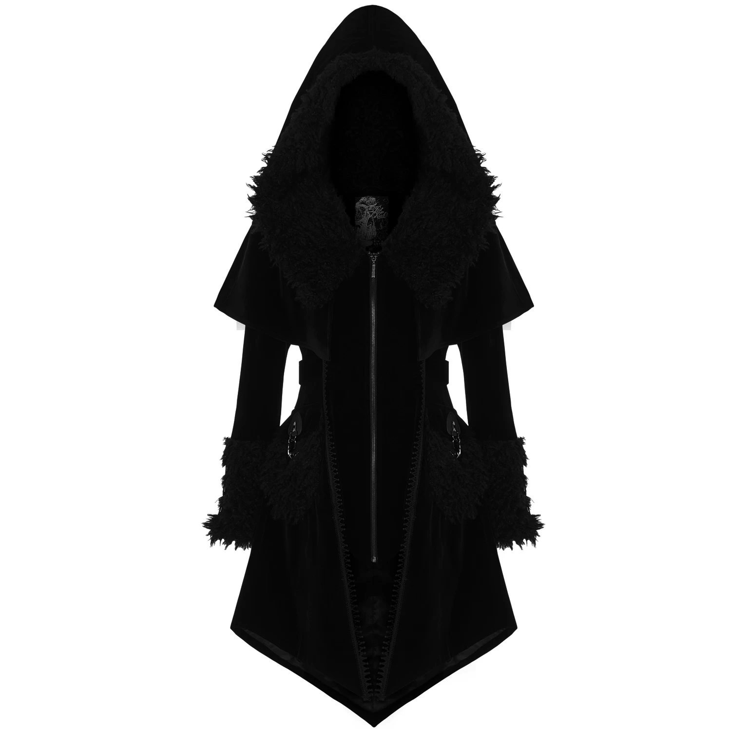 Manteau Gothic Lolita 'Witchnight' Noir à Capuche 9 Manteau Gothic Lolita 'Witchnight' Noir à Capuche – Image 7