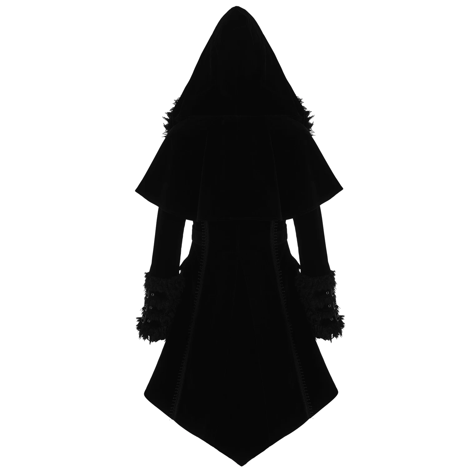 Manteau Gothic Lolita 'Witchnight' Noir à Capuche 10 Manteau Gothic Lolita 'Witchnight' Noir à Capuche – Image 8