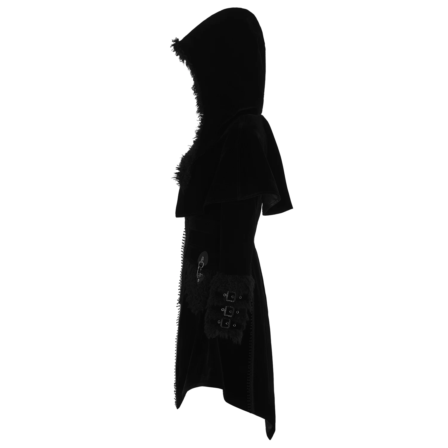 Manteau Gothic Lolita 'Witchnight' Noir à Capuche 11 Manteau Gothic Lolita 'Witchnight' Noir à Capuche – Image 9