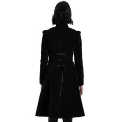 Manteau Mi-Long 'Dark Doll' En Velours Noir 23 Manteau Mi-Long 'Dark Doll' En Velours Noir -Magasin De Mode manteau mi long dark doll en velours noir 2