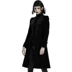 Manteau Mi-Long 'Dark Doll' En Velours Noir 24 Manteau Mi-Long 'Dark Doll' En Velours Noir -Magasin De Mode manteau mi long dark doll en velours noir 3