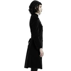 Manteau Mi-Long 'Dark Doll' En Velours Noir 25 Manteau Mi-Long 'Dark Doll' En Velours Noir -Magasin De Mode manteau mi long dark doll en velours noir 4