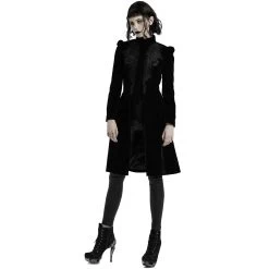 Manteau Mi-Long 'Dark Doll' En Velours Noir 30 Manteau Mi-Long 'Dark Doll' En Velours Noir -Magasin De Mode manteau mi long dark doll en velours noir 9