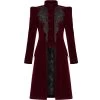 Manteau Mi-Long 'Dark Doll' En Velours Rouge 1 Manteau Mi-Long 'Dark Doll' En Velours Rouge -Magasin De Mode manteau mi long dark doll en velours rouge