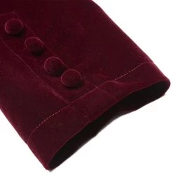 Manteau Mi-Long 'Dark Doll' En Velours Rouge -Magasin De Mode manteau mi long dark doll en velours rouge 15