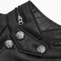 Manteau Style Militaire 'Gotham' Noir -Magasin De Mode manteau style militaire gotham noir 8