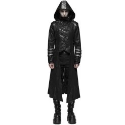 Manteau-Veste Pour Hommes à Capuche 'Scorpio' Noir -Magasin De Mode manteau veste pour hommes a capuche scorpio noir 2