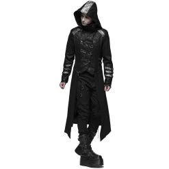 Manteau-Veste Pour Hommes à Capuche 'Scorpio' Noir -Magasin De Mode manteau veste pour hommes a capuche scorpio noir 6