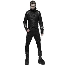 Manteau-Veste Pour Hommes à Capuche 'Scorpio' Noir -Magasin De Mode manteau veste pour hommes a capuche scorpio noir 7