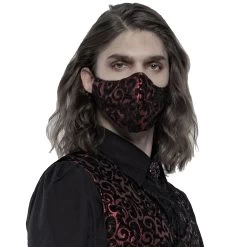 Masque 'Alchemist' En Jacquard Noir Et Rouge 14 Masque 'Alchemist' En Jacquard Noir Et Rouge -Magasin De Mode masque alchemist en jacquard noir et rouge 2