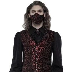 Masque 'Alchemist' En Jacquard Noir Et Rouge 15 Masque 'Alchemist' En Jacquard Noir Et Rouge -Magasin De Mode masque alchemist en jacquard noir et rouge 3