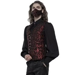 Masque 'Alchemist' En Jacquard Noir Et Rouge 16 Masque 'Alchemist' En Jacquard Noir Et Rouge -Magasin De Mode masque alchemist en jacquard noir et rouge 4