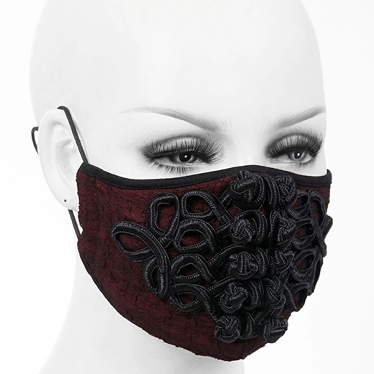 Masque 'Black Twists' Bordeaux 5 Masque 'Black Twists' Bordeaux – Image 3