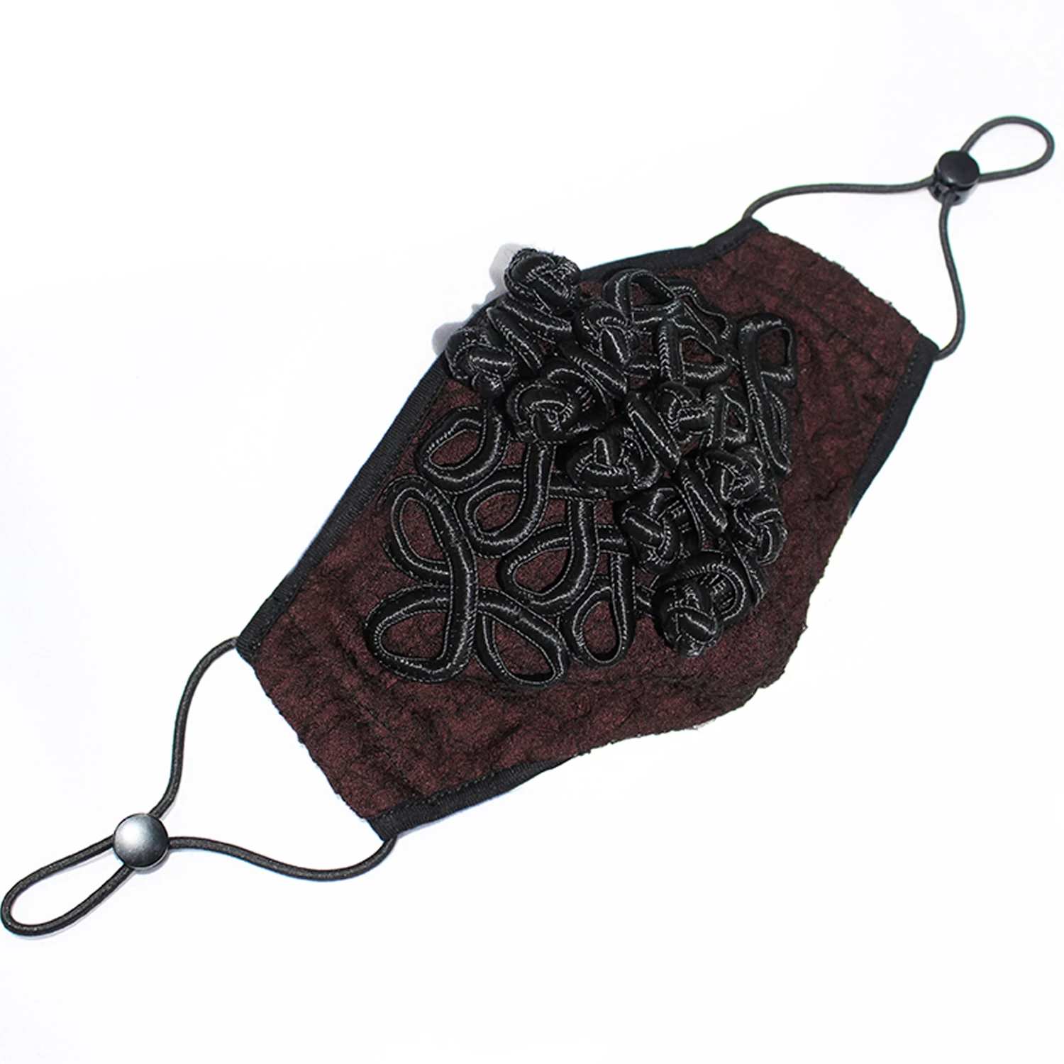 Masque 'Black Twists' Bordeaux 6 Masque 'Black Twists' Bordeaux – Image 4