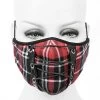 Masque En Tartan Rouge 2 Masque En Tartan Rouge -Magasin De Mode masque en tartan rouge
