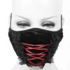 Masque En Velours Avec Broderies Noires