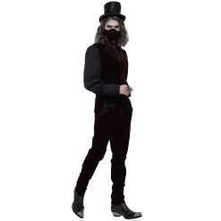 Masque 'Hamlet' En Velours Bordeaux -Magasin De Mode masque hamlet en velours bordeaux 6