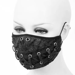 Masque 'Laced' Noir -Magasin De Mode masque laced noir 2
