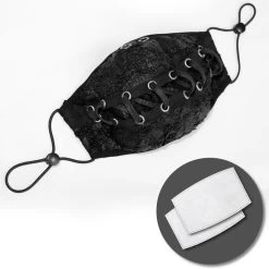 Masque 'Laced' Noir -Magasin De Mode masque laced noir 4