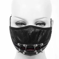 Masque 'Piercings' Noir Et Rouge